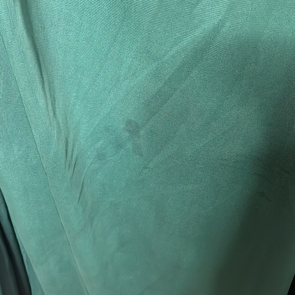 David's Bridal Green One Shoulder Lace Maxi Bridesmaid Dress Women Size 10 - Picture 3 of 8